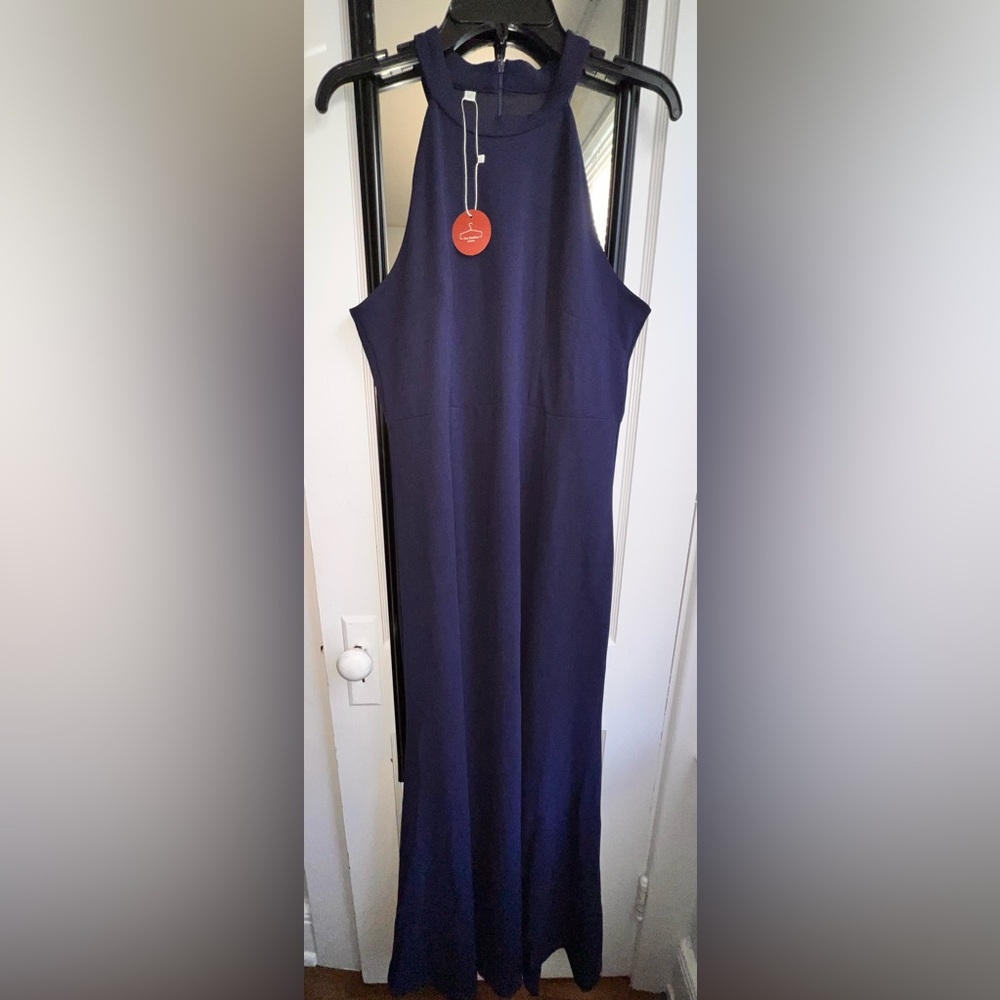 Women's High Neck Split Bodycon Mermaid Evening Cocktail Long Dress XL